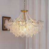 Modern Gold Pearl Glass Chandelier Luxury Globe Pendant Ceiling Light