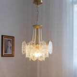 Modern Gold Pearl Glass Chandelier Luxury Globe Pendant Ceiling Light