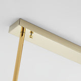 Modern Gold Rectangular Crystal Chandelier with 3 Step Dimming LED Light Fixture