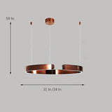 Modern Gold Ring LED Pendant Light for Dining Room and Kitchen Island