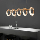 Modern Gold Ring LED Pendant Light for Kitchen Dining Room Nordic Style Ceiling Fixture