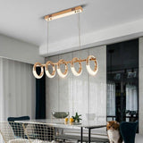 Modern Gold Ring LED Pendant Light for Kitchen Dining Room Nordic Style Ceiling Fixture