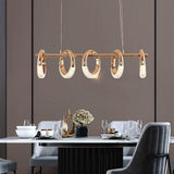 Modern Gold Ring LED Pendant Light for Kitchen Dining Room Nordic Style Ceiling Fixture