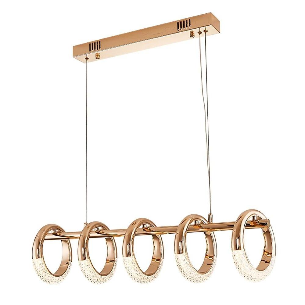 Modern Gold Ring LED Pendant Light for Kitchen Dining Room Nordic Style Ceiling Fixture