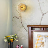 Modern Gold Round Glass LED Wall Sconce Nordic Indoor Lighting Fixture for Bedroom