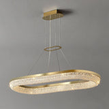 Modern Gold Round Ring Crystal LED Chandelier for Living Room and Dining Room