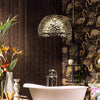 Modern Gold Semicircle Crystal LED Chandelier Luxury Sparkle Star Sphere Pendant Light