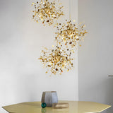 Modern Gold Spherical Stainless Steel Firework Chandelier Nordic Dandelion Pendant Light