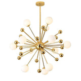 Modern Gold Sputnik Cluster Chandelier 12 Light Globe Glass Bubble Pendant Fixture