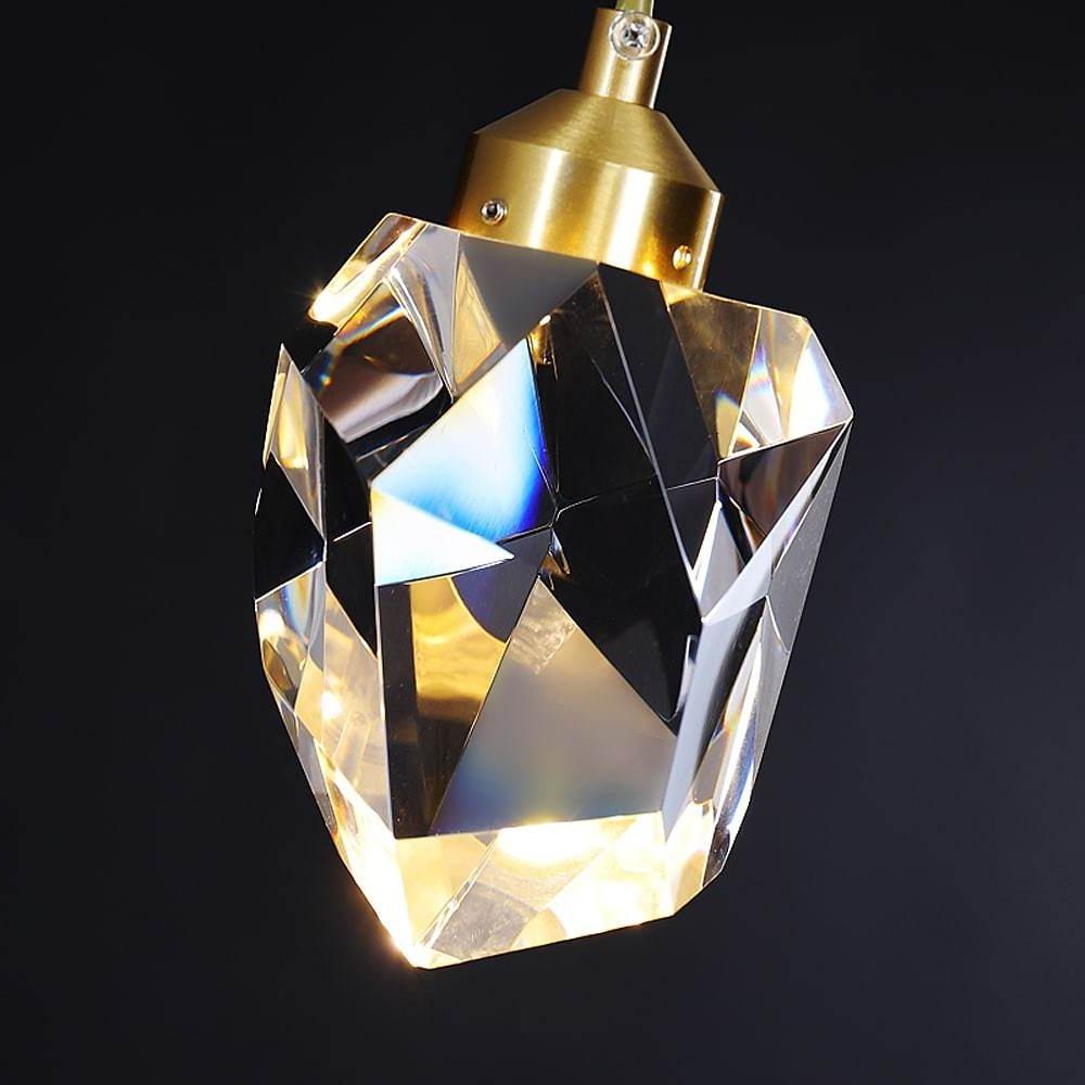 Modern Gold Sputnik Crystal Chandelier 9 Light Luxury Geometric Pendant Ceiling Fixture