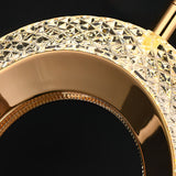 Modern Gold Water Drop LED Pendant Light with Circle Design and Three Step Dimming Feature