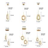 Modern Gold Water Drop LED Pendant Light with Circle Design and Three Step Dimming Feature