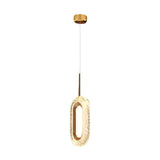 Modern Gold Water Drop LED Pendant Light with Circle Design and Three Step Dimming Feature