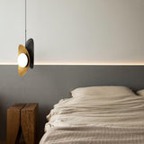 Modern Golden Petal Pendant Light with White Glass Globe Shade for Elegant Home Decor