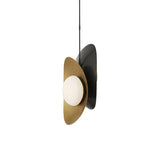 Modern Golden Petal Pendant Light with White Glass Globe Shade for Elegant Home Decor