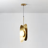 Modern Golden Petal Pendant Light with White Glass Globe Shade for Elegant Home Decor