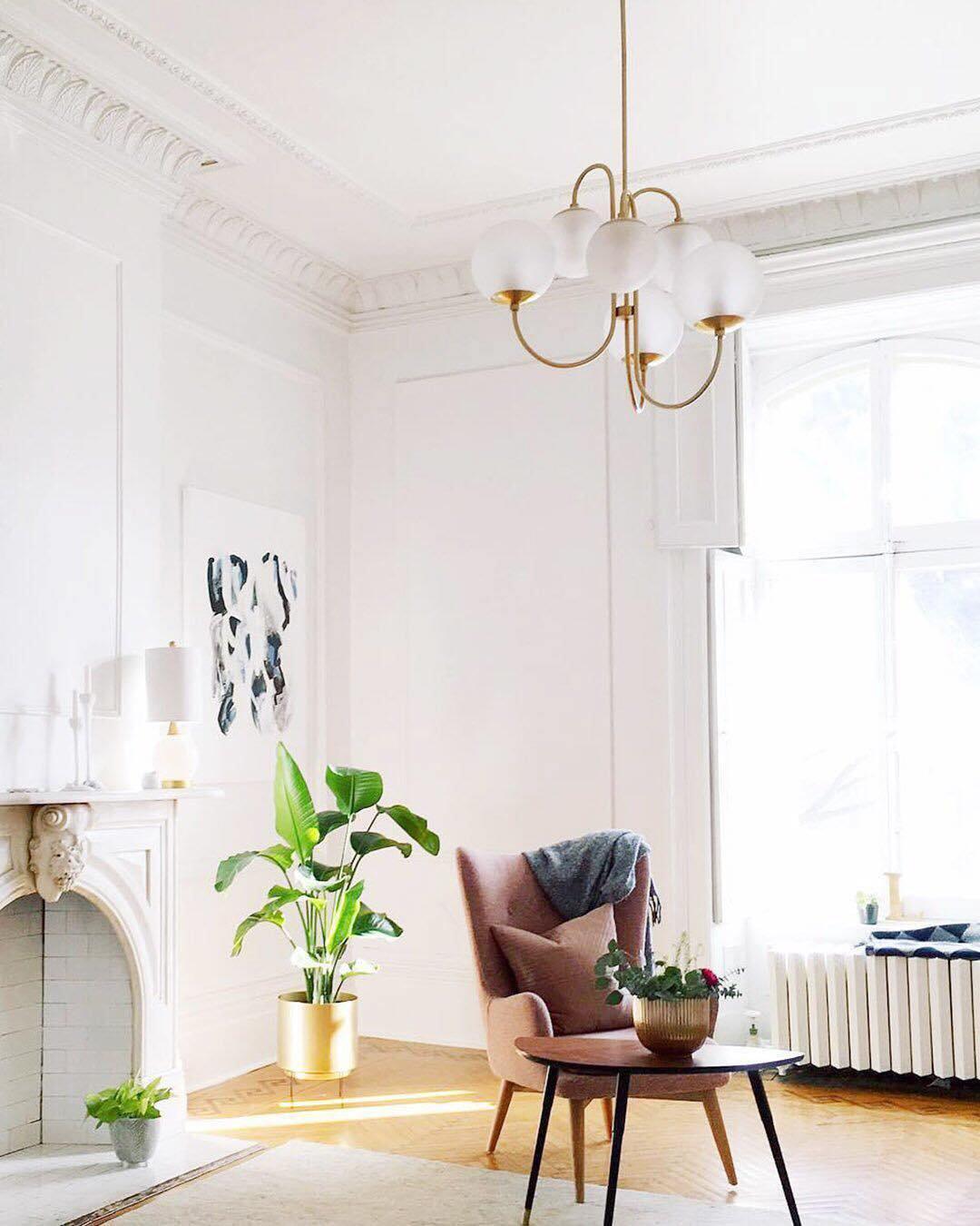 Modern Gooseneck Glass Globe Chandelier Mid Century Industrial Ceiling Light Fixture