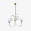 Modern Gooseneck Glass Globe Chandelier Mid Century Industrial Ceiling Light Fixture