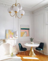 Modern Gooseneck Glass Globe Chandelier Mid Century Industrial Ceiling Light Fixture