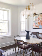 Modern Gooseneck Glass Globe Chandelier Mid Century Industrial Ceiling Light Fixture