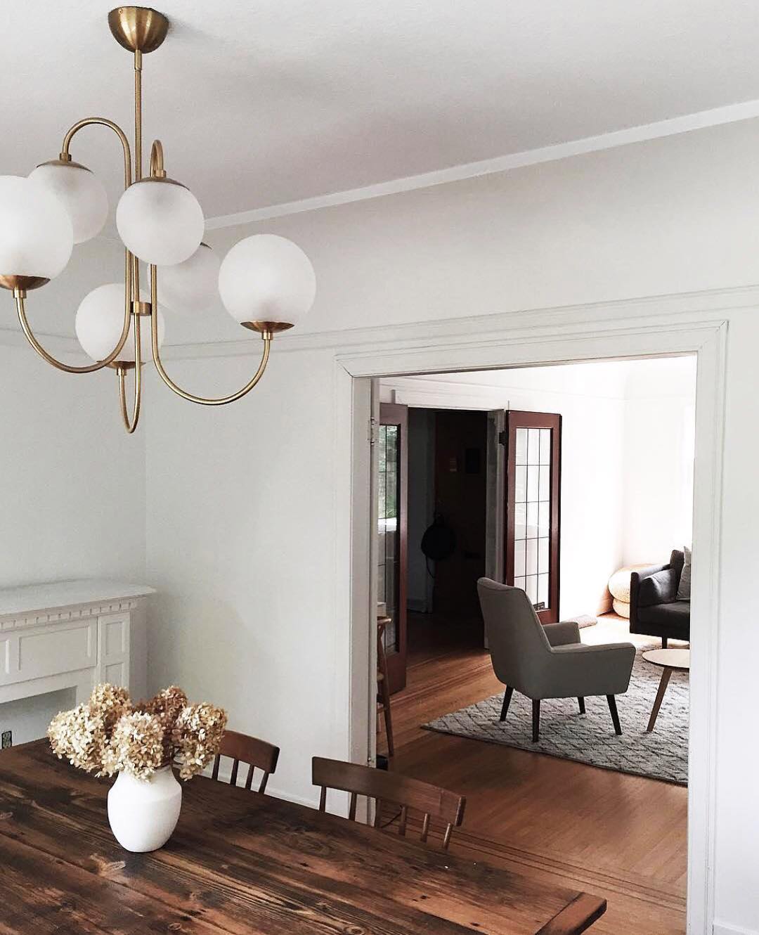 Modern Gooseneck Glass Globe Chandelier Mid Century Industrial Ceiling Light Fixture