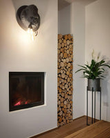 Modern Gorilla Head Wall Sconce Resin Animal Sculpture Three Light Fixture for Indoor Use
