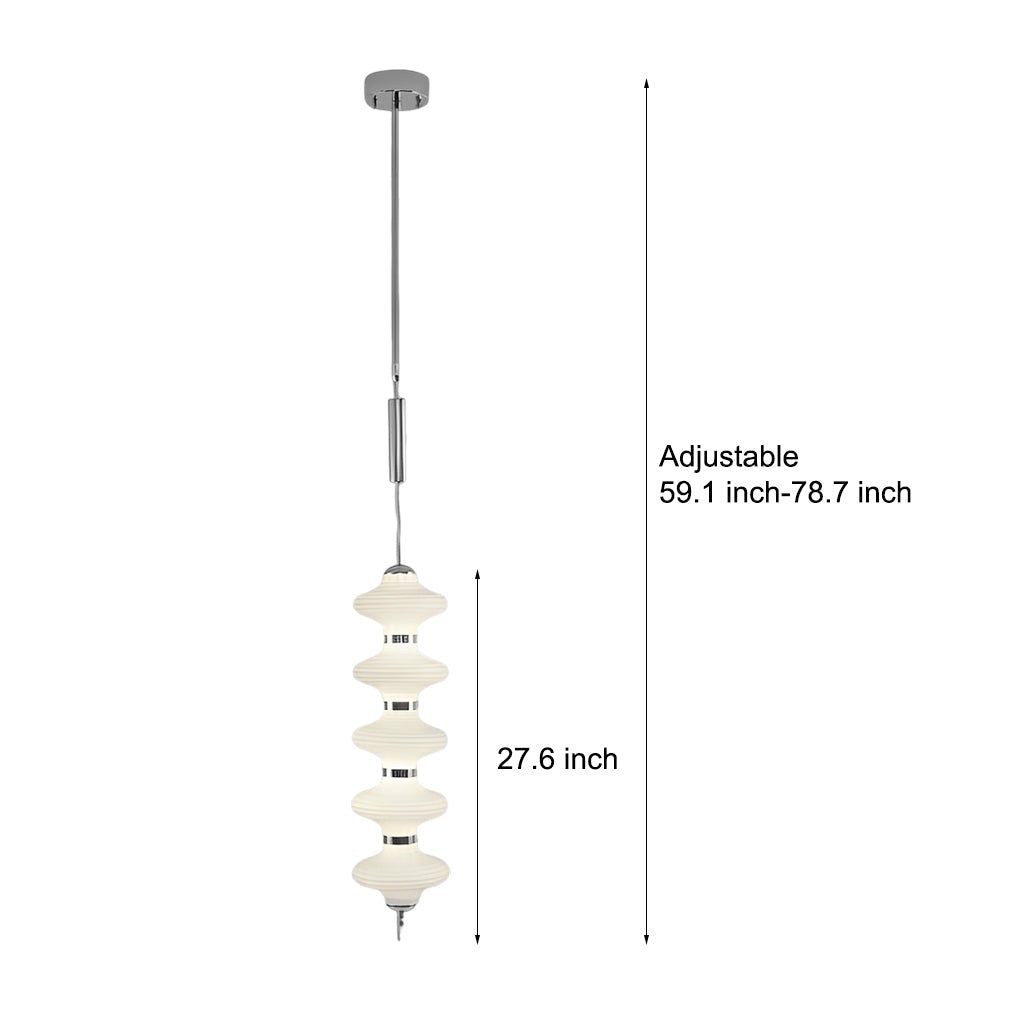 Modern Gourd Glass LED Pendant Light Minimalist Metal Chandelier for Bedroom and Living Room