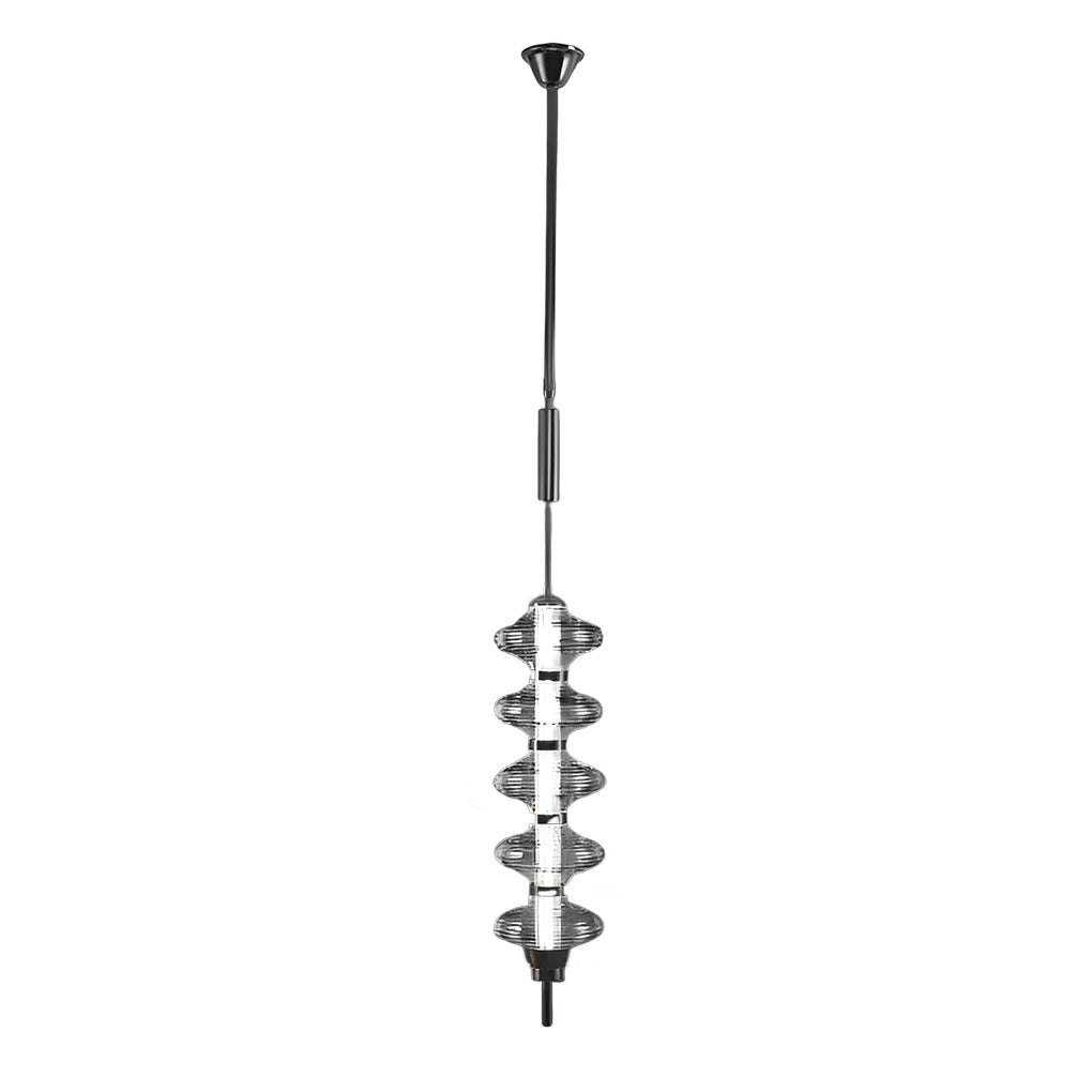 Modern Gourd Glass LED Pendant Light Minimalist Metal Chandelier for Bedroom and Living Room