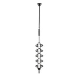 Modern Gourd Glass LED Pendant Light Minimalist Metal Chandelier for Bedroom and Living Room