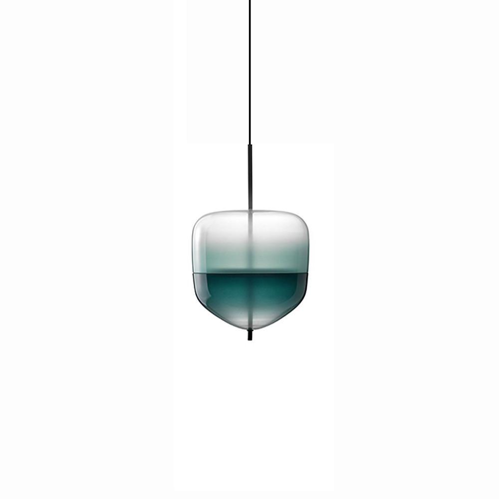 Modern Gradient Blue Glass Mini Pendant Light for Living Room Kitchen and Dining