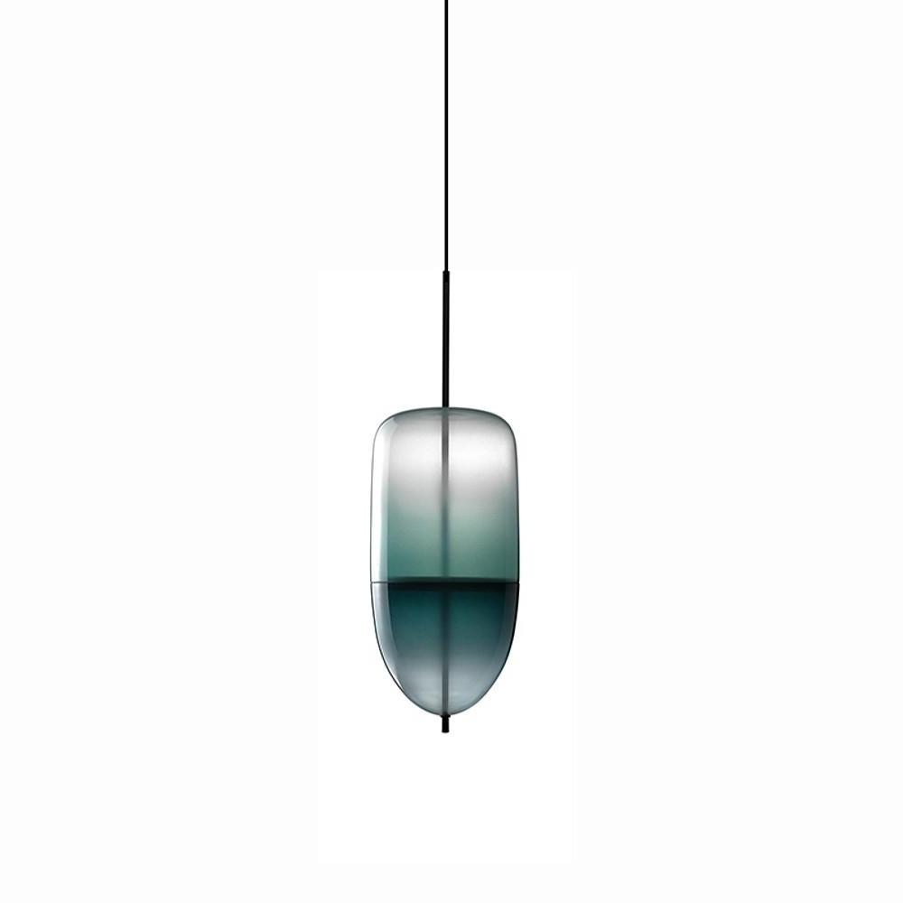 Modern Gradient Blue Glass Mini Pendant Light for Living Room Kitchen and Dining