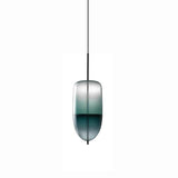 Modern Gradient Blue Glass Mini Pendant Light for Living Room Kitchen and Dining