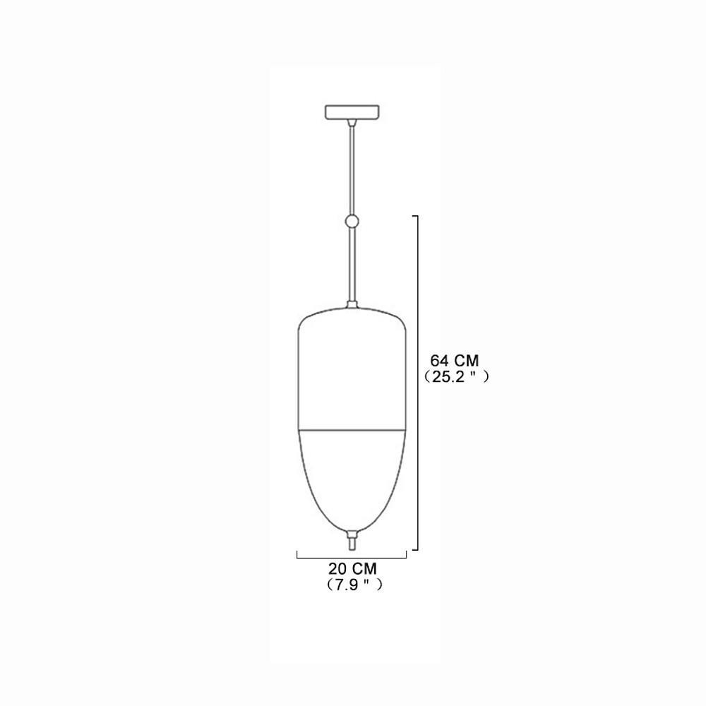 Modern Gradient Blue Glass Mini Pendant Light for Living Room Kitchen and Dining