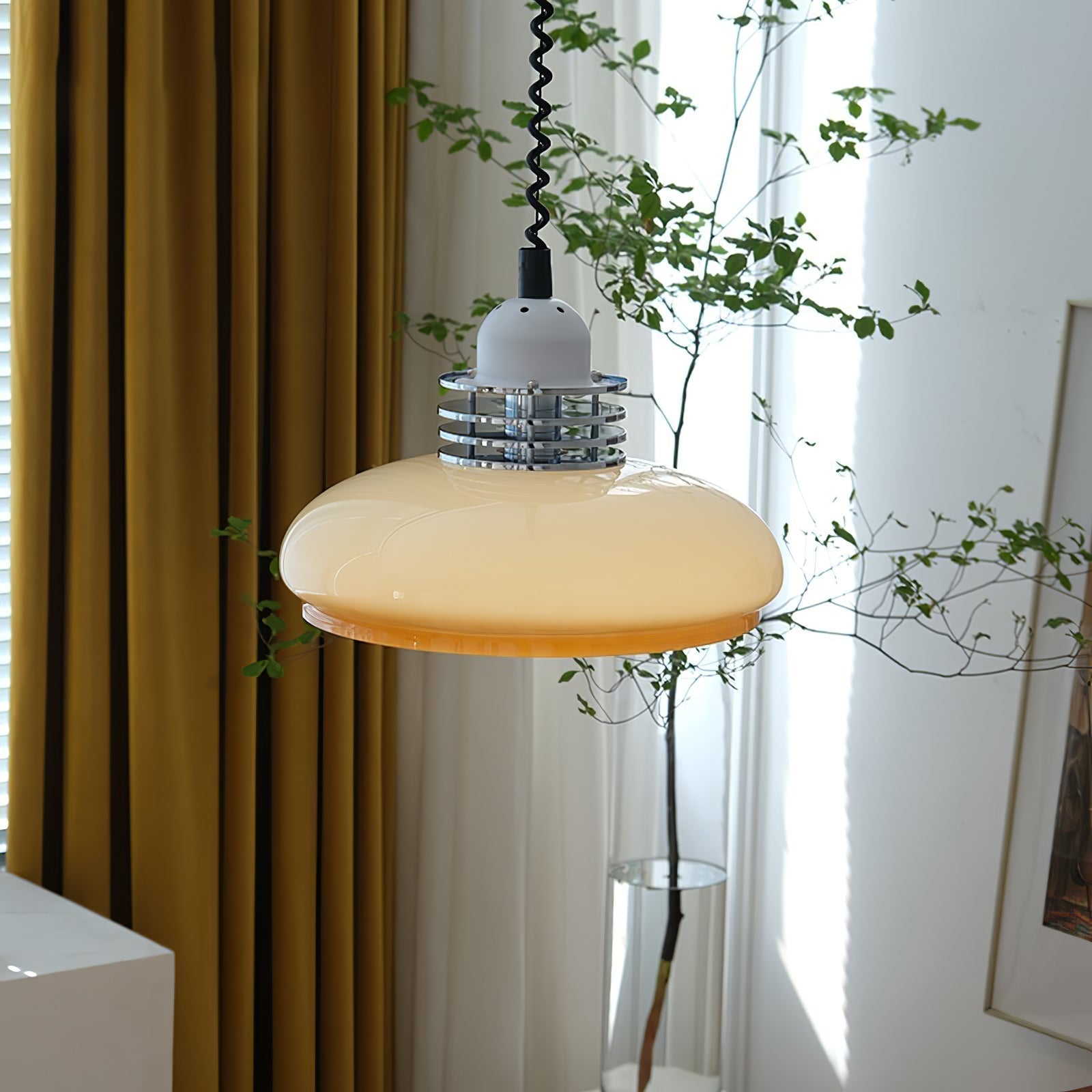 Modern Gradient Glass Droplight Pendant Lamp for Contemporary Interior Home Lighting
