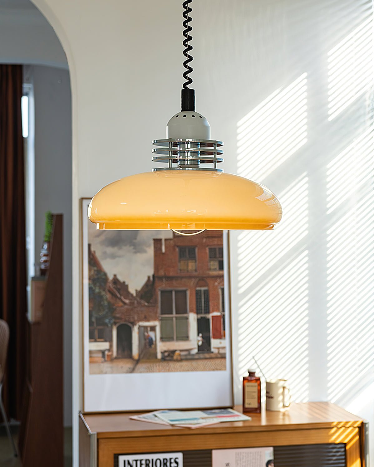 Modern Gradient Glass Droplight Pendant Lamp for Contemporary Interior Home Lighting