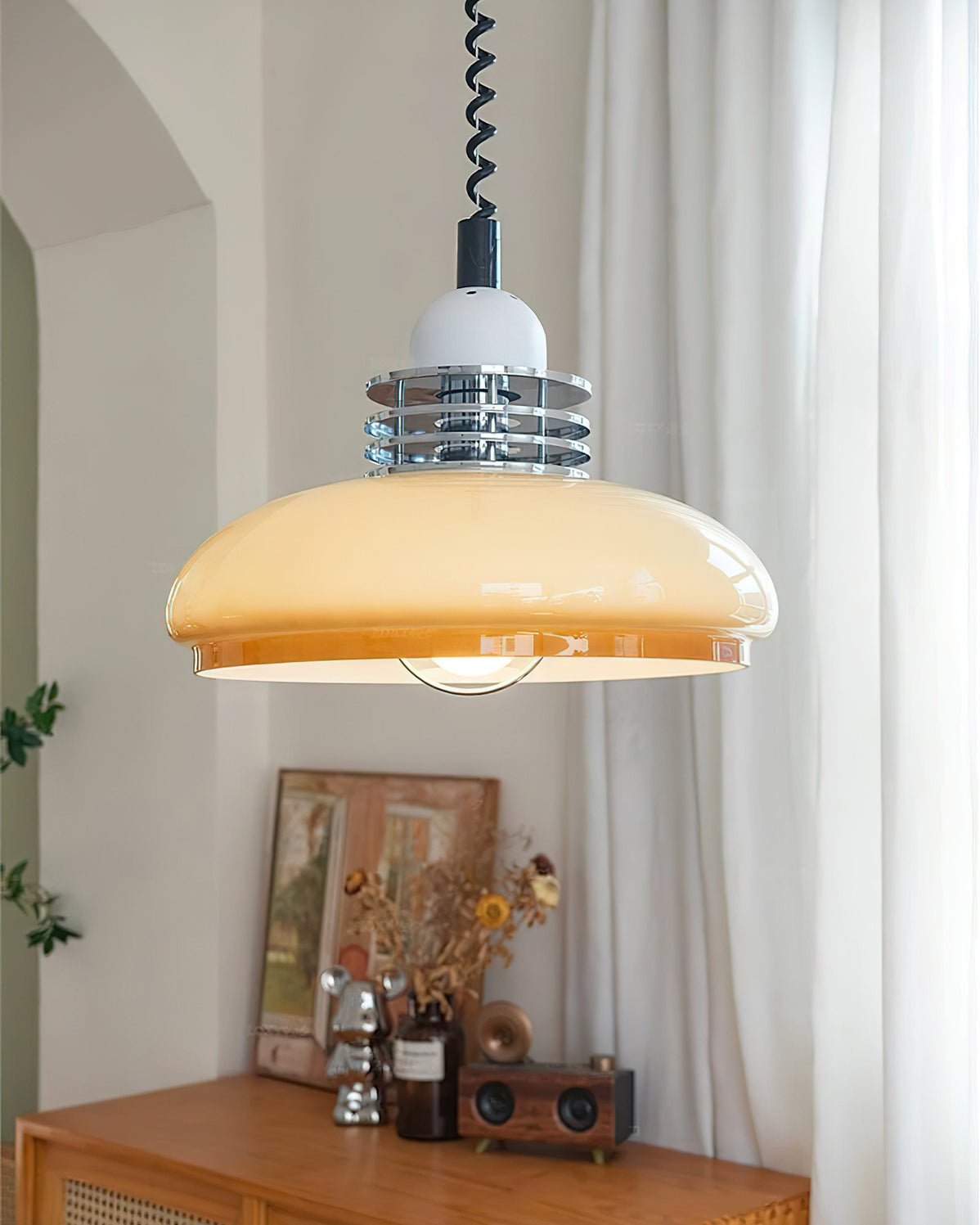 Modern Gradient Glass Droplight Pendant Lamp for Contemporary Interior Home Lighting