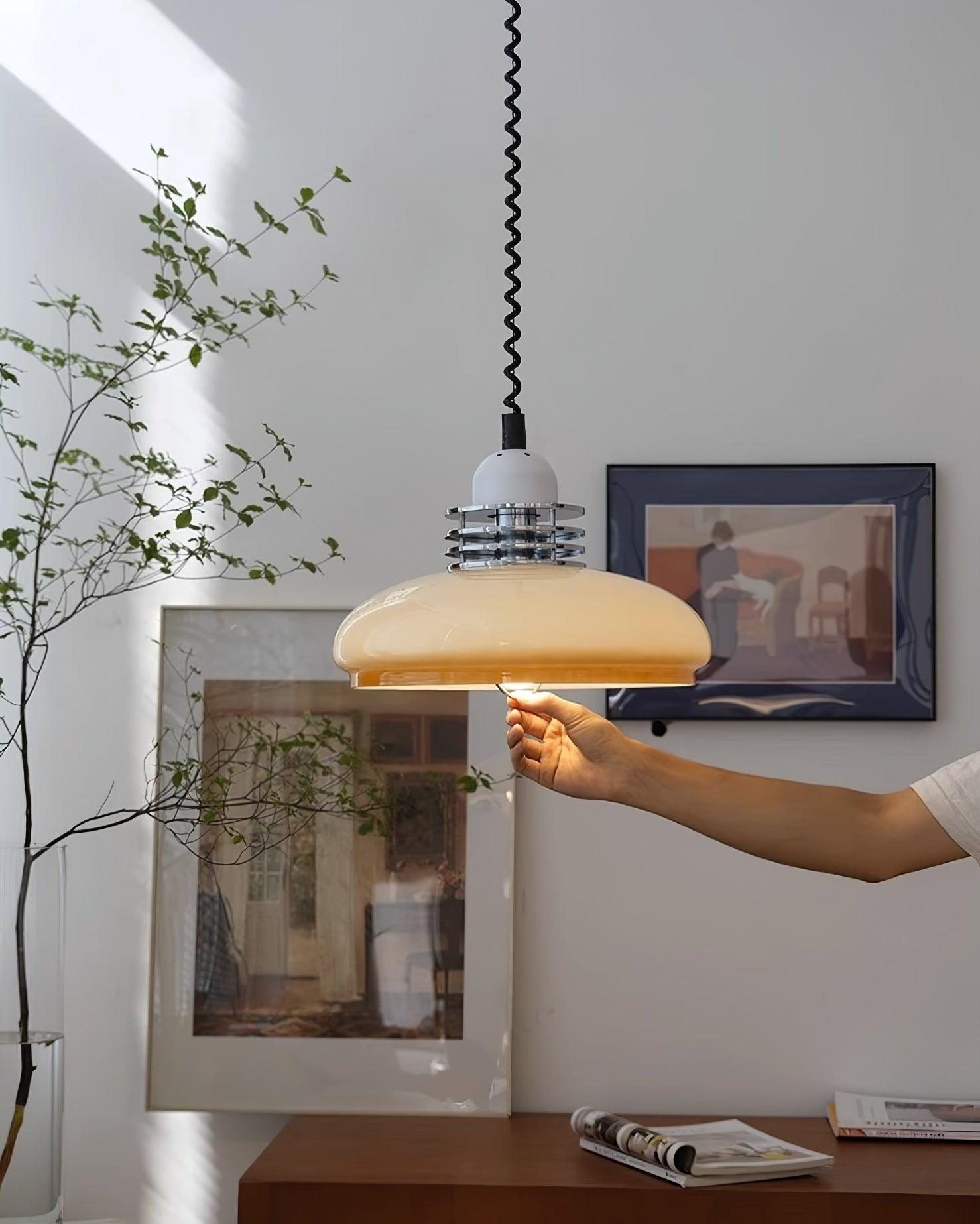 Modern Gradient Glass Droplight Pendant Lamp for Contemporary Interior Home Lighting