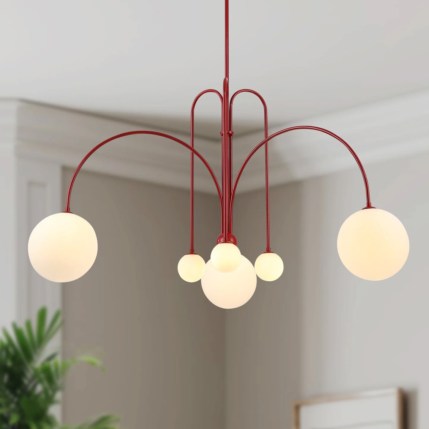 Modern Gran Finale Glass Globe Chandelier Multi Head Suspension Lighting