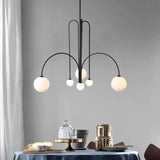 Modern Gran Finale Glass Globe Chandelier Multi Head Suspension Lighting
