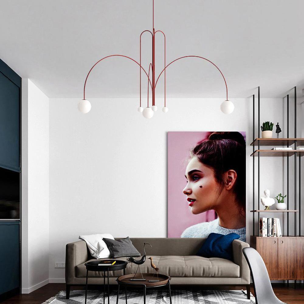 Modern Gran Finale Glass Globe Chandelier Multi Head Suspension Lighting