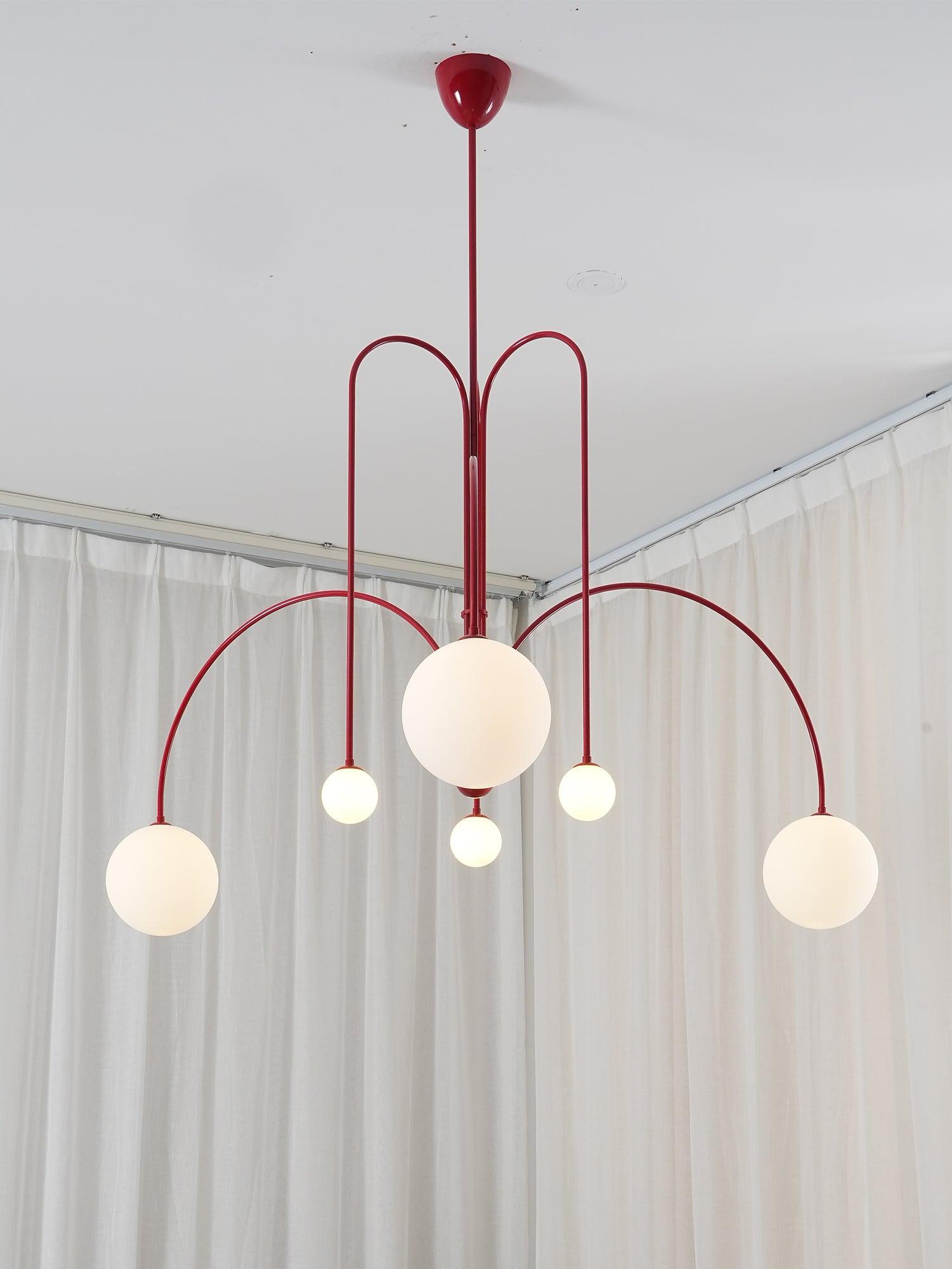Modern Gran Finale Glass Globe Chandelier Multi Head Suspension Lighting