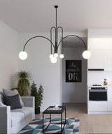 Modern Gran Finale Glass Globe Chandelier Multi Head Suspension Lighting