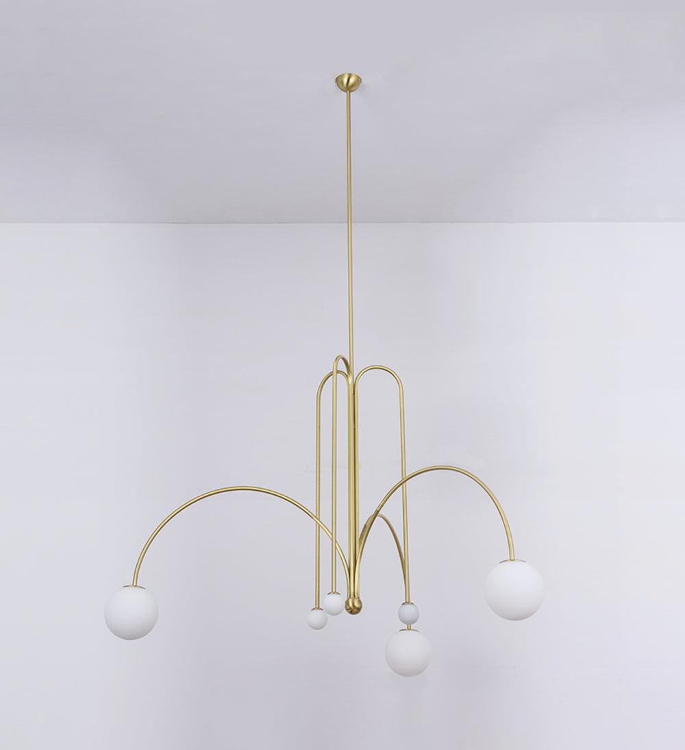Modern Gran Finale Glass Globe Chandelier Multi Head Suspension Lighting