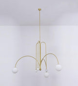 Modern Gran Finale Glass Globe Chandelier Multi Head Suspension Lighting