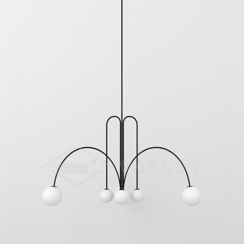Modern Gran Finale Glass Globe Chandelier Multi Head Suspension Lighting