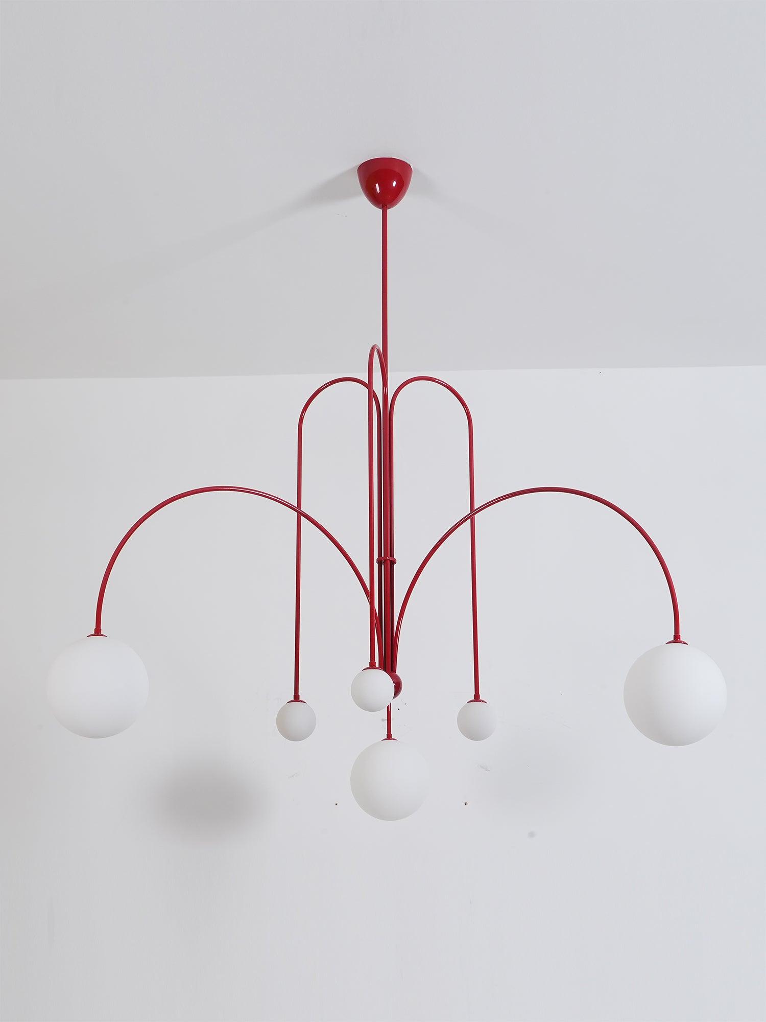 Modern Gran Finale Glass Globe Chandelier Multi Head Suspension Lighting