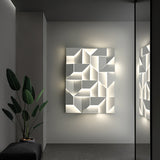 Modern Grand Shadow LED Wall Sconce Aluminum Diffused Indoor Light Matte White