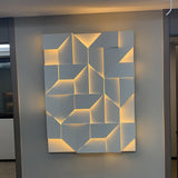 Modern Grand Shadow LED Wall Sconce Aluminum Diffused Indoor Light Matte White