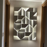 Modern Grand Shadow LED Wall Sconce Aluminum Diffused Indoor Light Matte White