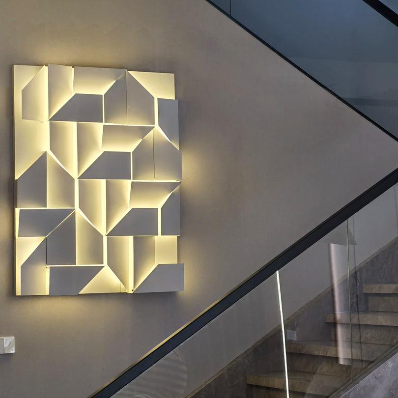 Modern Grand Shadow LED Wall Sconce Aluminum Diffused Indoor Light Matte White